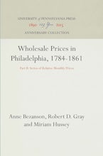 Wholesale Prices in Philadelphia, 1784-1861 Wholesale Prices in Philadelphia, 1784-1861