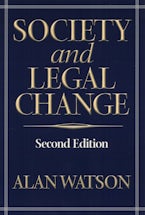 Society and Legal Change 2Nd Ed
