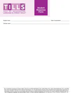 Cover of 'Test of Integrated Language and Literacy Skills® (TILLS®) Student Response Form' 