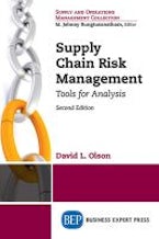 Supply Chain Risk Management Supply Chain Risk Management
