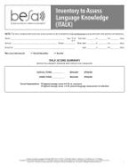 Bilingual English-Spanish Assessment™ (BESA™): Inventory to Assess Language Knowledge (ITLAK) Bilingual English-Spanish Assessment™ (BESA™): Inventory to Assess Language Knowledge (ITLAK)
