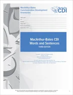 Cover of 'MacArthur-Bates Communicative Development Inventories (CDI) Words and Sentences Forms' 