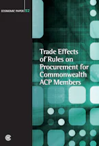 Cover of 'Trade Effects of Rules on Procurement for Commonwealth ACP Members' by Peter Trepte, Peter Pease, Anthony Butler and Annamaria La Chimia 