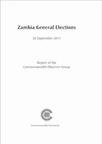 Cover of 'Zambia General Elections, 20 September 2011' by Commonwealth Observer Group 