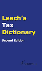 Cover of 'Leachs Tax Dictionary' 