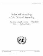 Index to Proceedings of the General Assembly 2022/2023 Index to Proceedings of the General Assembly 2022/2023