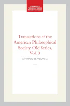 Cover of 'Transactions of the American Philosophical Society, Old Series, Vol 3, 1793' by American Philosophical Society 