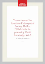 Cover of 'Transactions of the American Philosophical Society, Vol 1, 1818' by American Philosophical Society 